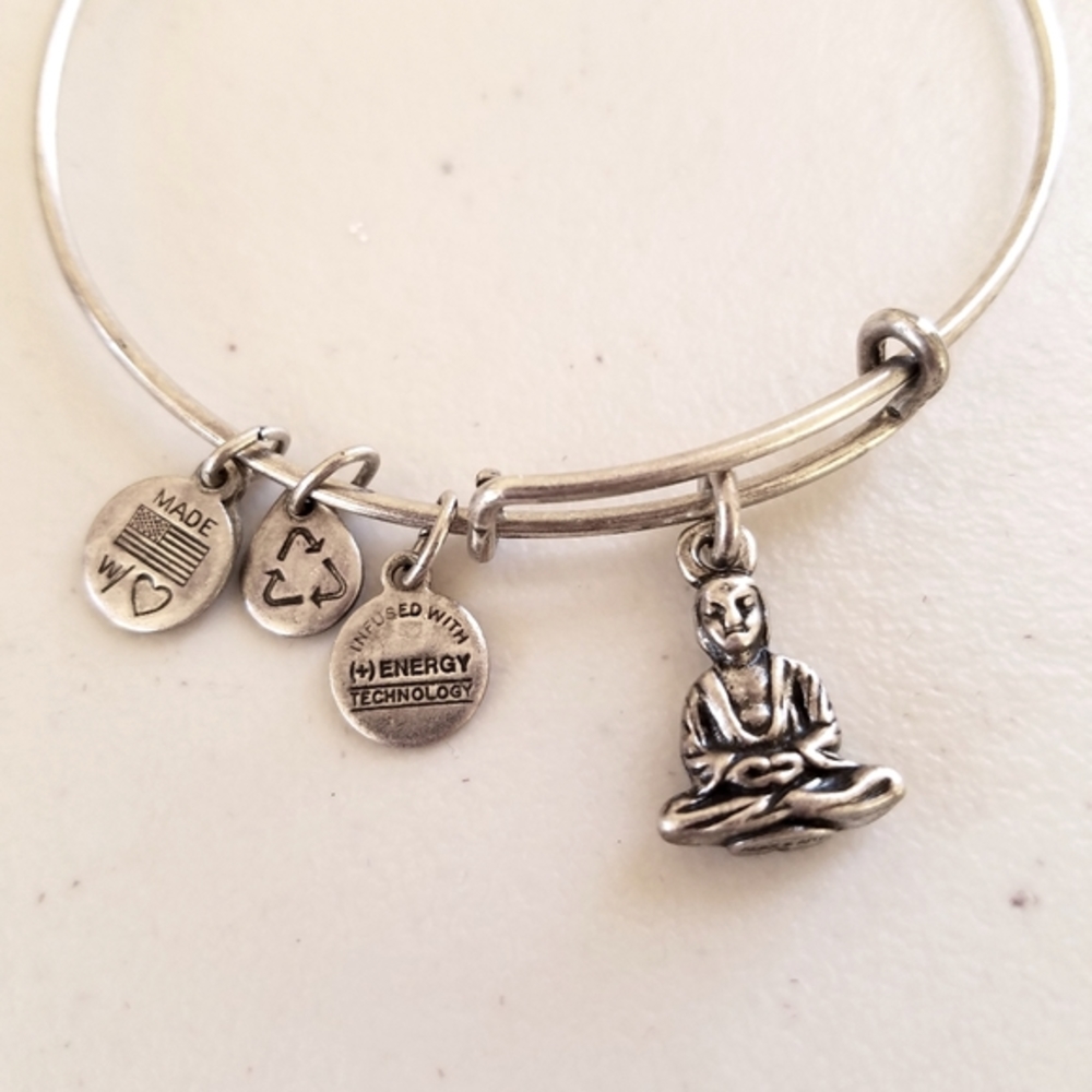 Alex and Ani Sitting Buddha Silver Bracelet
